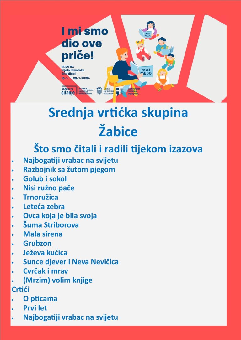 ŽABICE SUDJELOVALE U IZAZOVU 15 PO 15